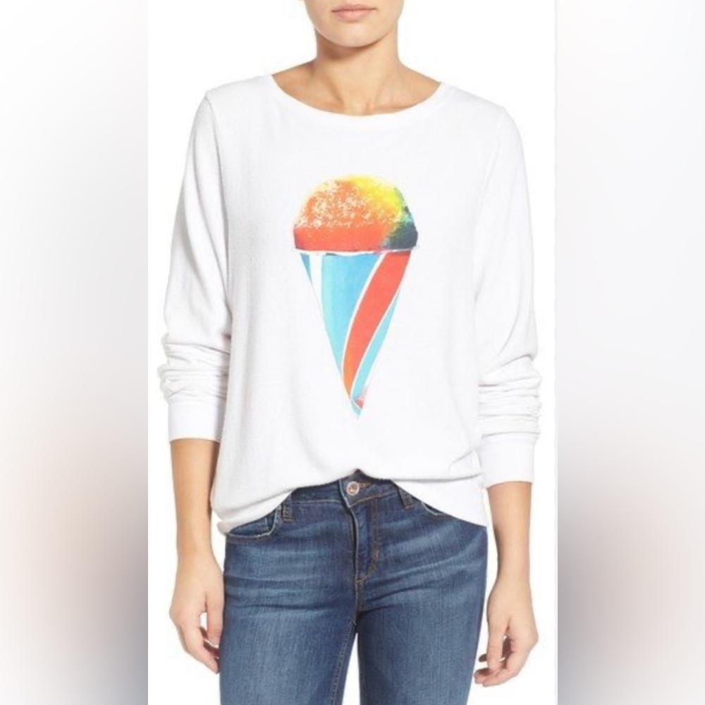 Wildfox White Snow Cone Sweater Size M